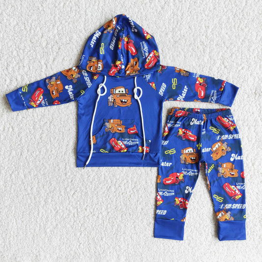 Boy Car Blue Jogger set