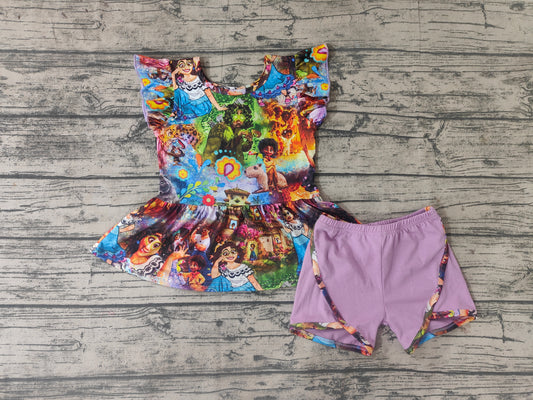 Cartoon T-shirt shorts set