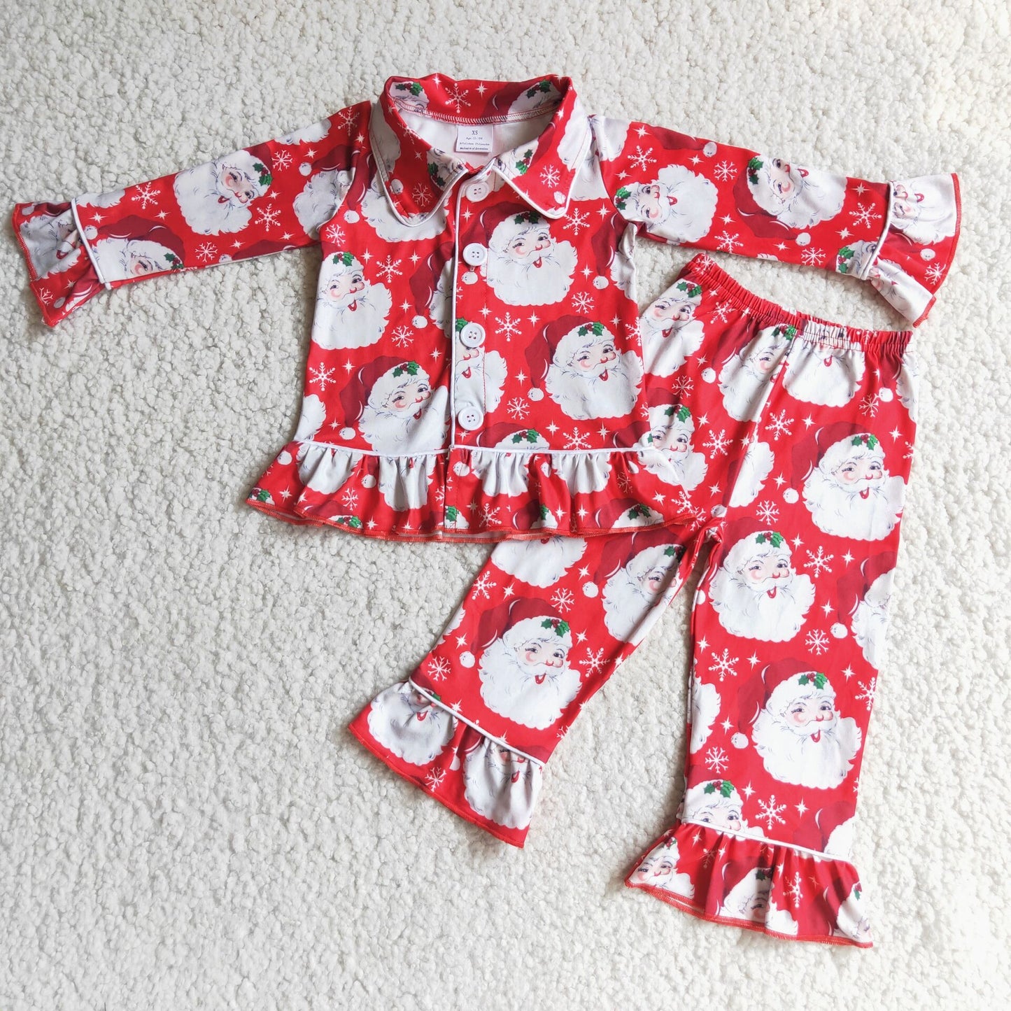 girl  Santa Claus Christmas Pajamas outfit