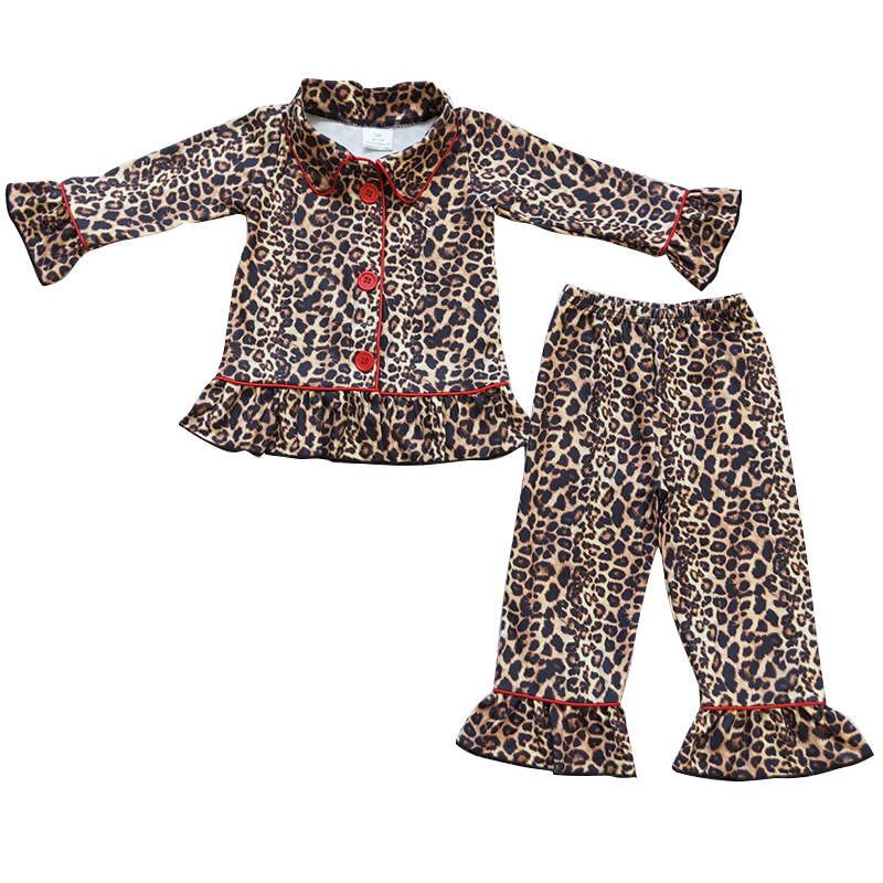 Leopard button pajamas outfit