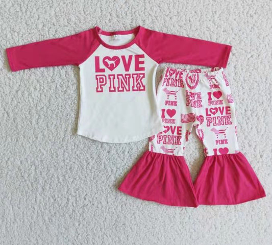 6 A32-13 baby girl Love Pink Girl Set-promotion 2023.11.11