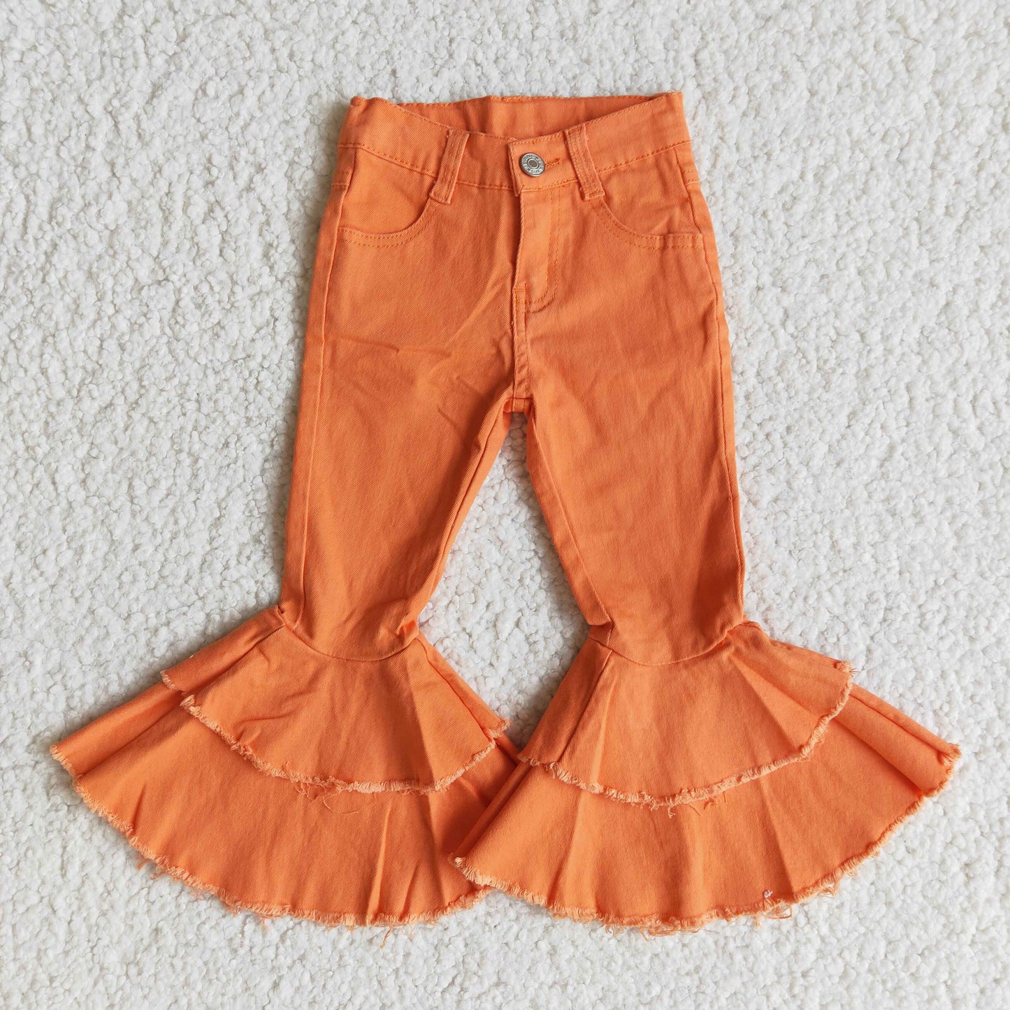 Orange Bell bottom Jeans