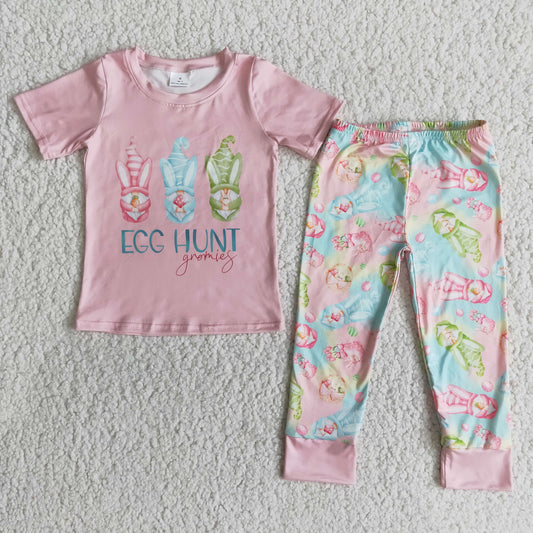 Easter rabbit  pink T-shirt legging pants set