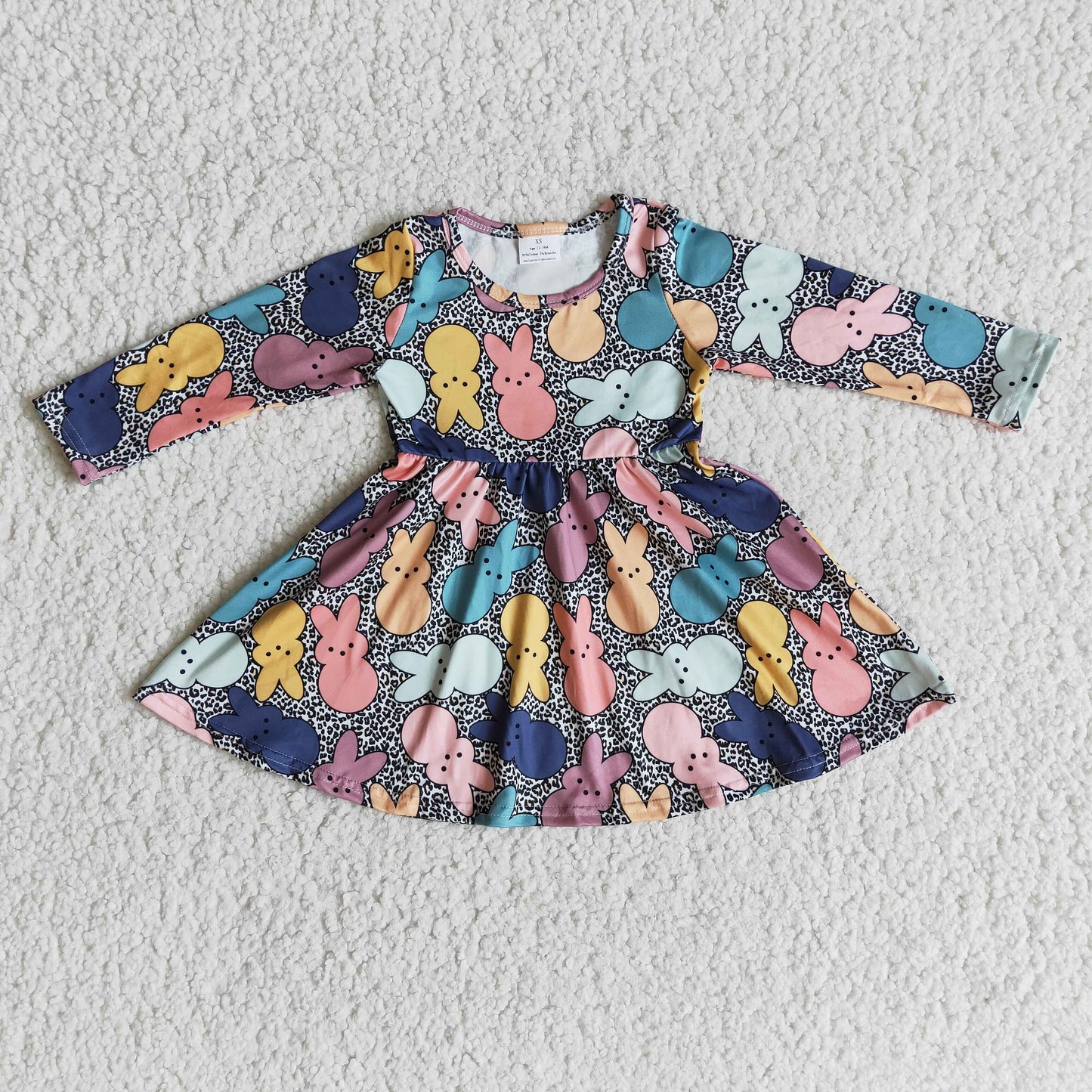 Easter Rabbit Girl Long sleeve Dresses