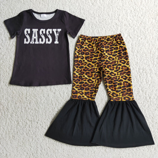 Sassy Leopard Black Outfit