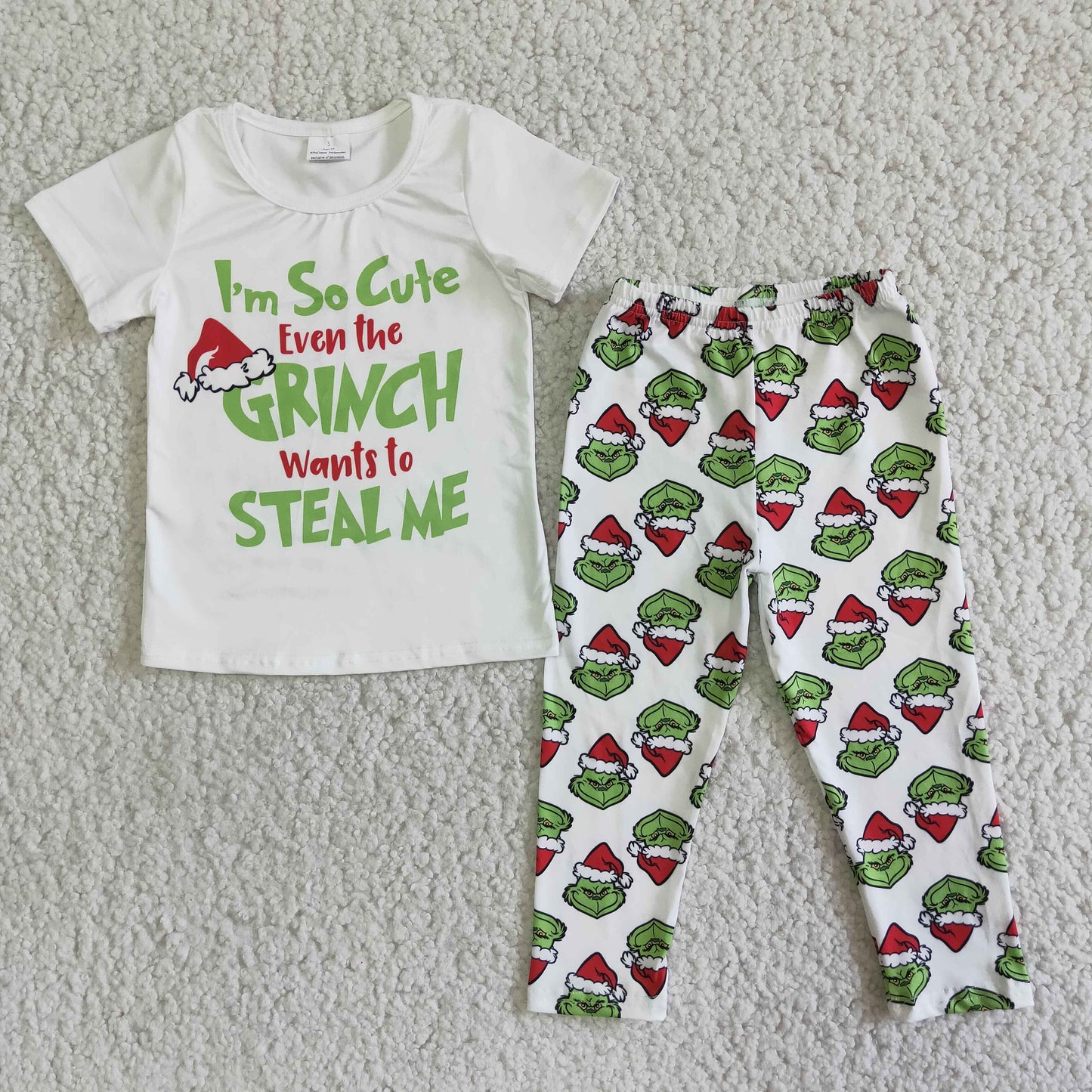 Christmas cartoon red green pajamas