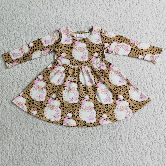 Christmas Santa Claus Leopard Dress