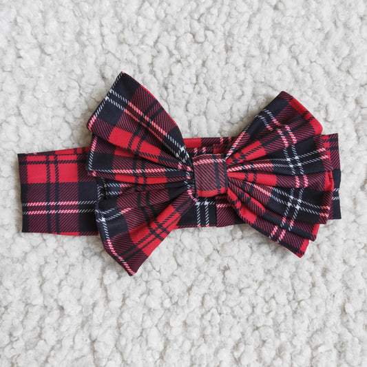 Red Plaid Bow