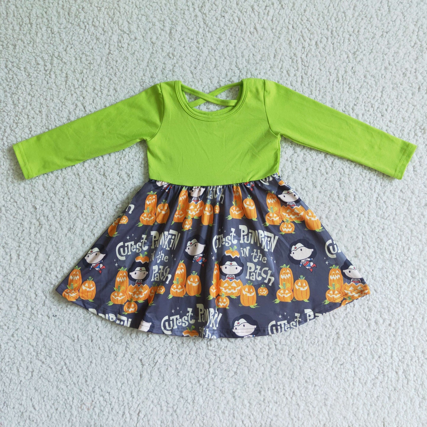 Fall Pumpkin Cartoon Dress GLD0079