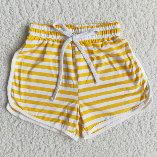 Yellow stripe 100% Cotton shorts-preorder