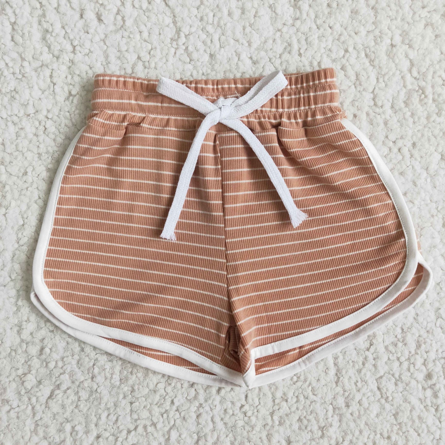 Brown stripe 100% Cotton shorts