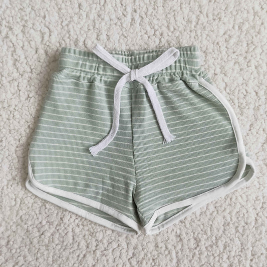 green stripe 100% Cotton shorts