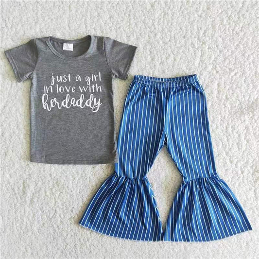 B8-3 Just a girl in love with her daddy tops Bell Bottoms Sets-promotion 2023.12.30