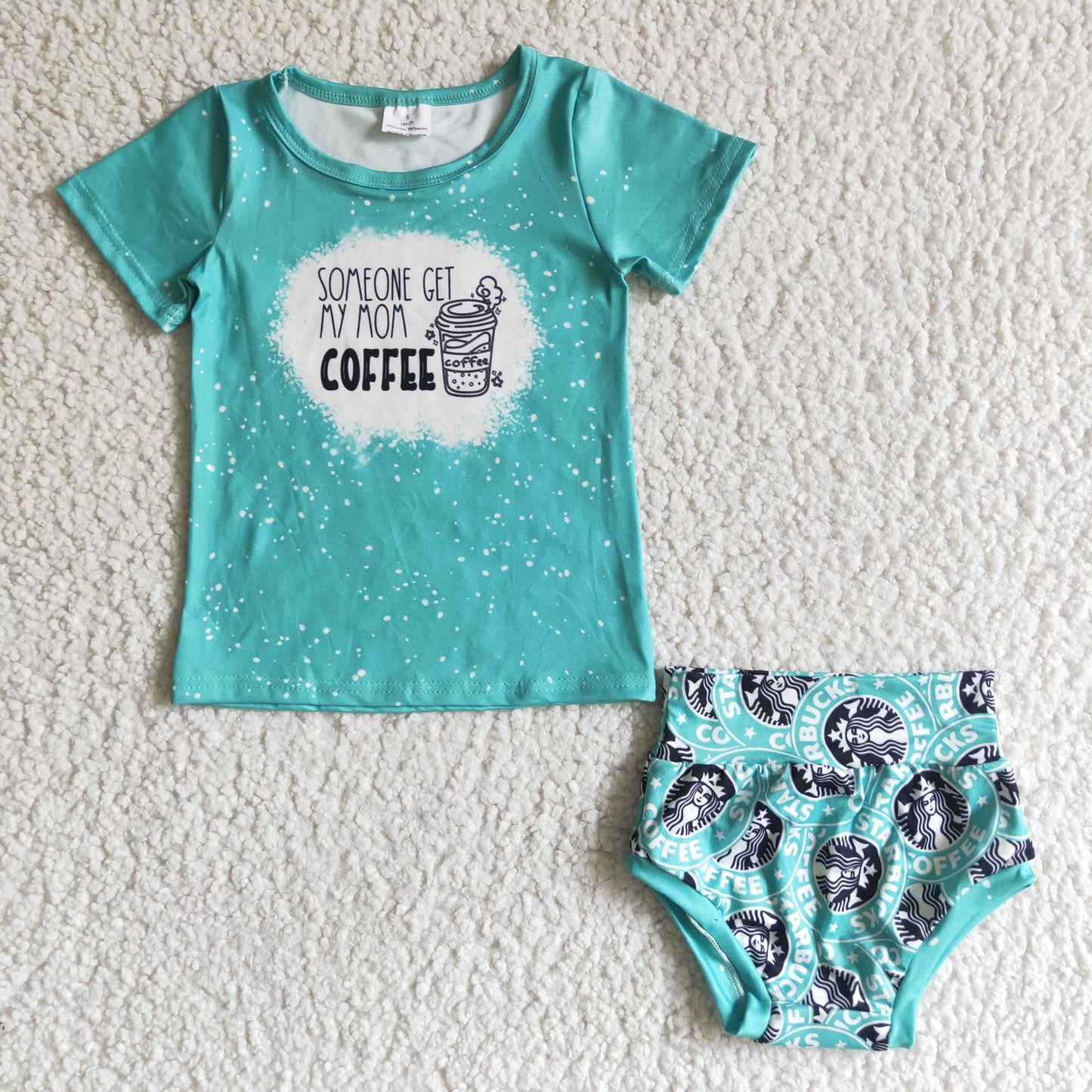 Coffee mint T-shirt Bummie Set GBO0007