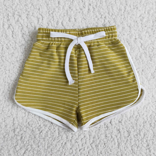 Green stripe 100% Cotton shorts