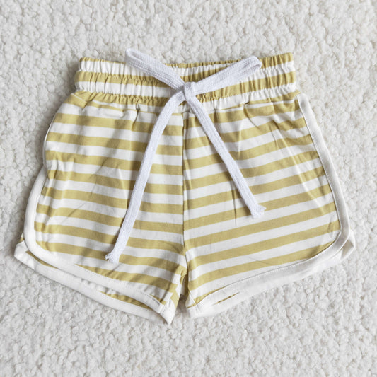 yellow stripe 100% Cotton shorts