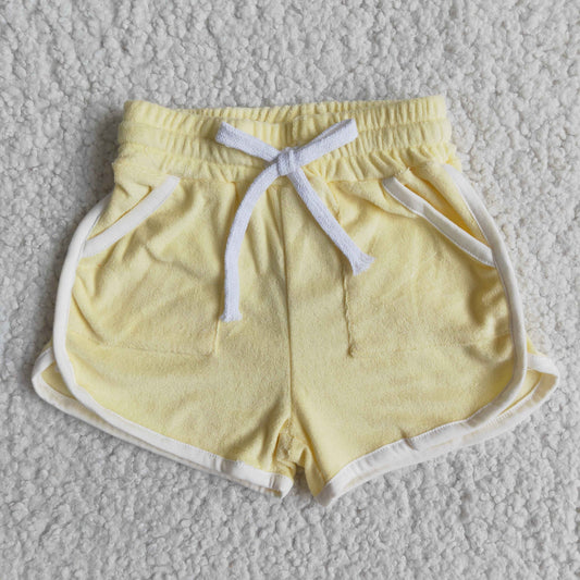 yellow 100% Cotton shorts