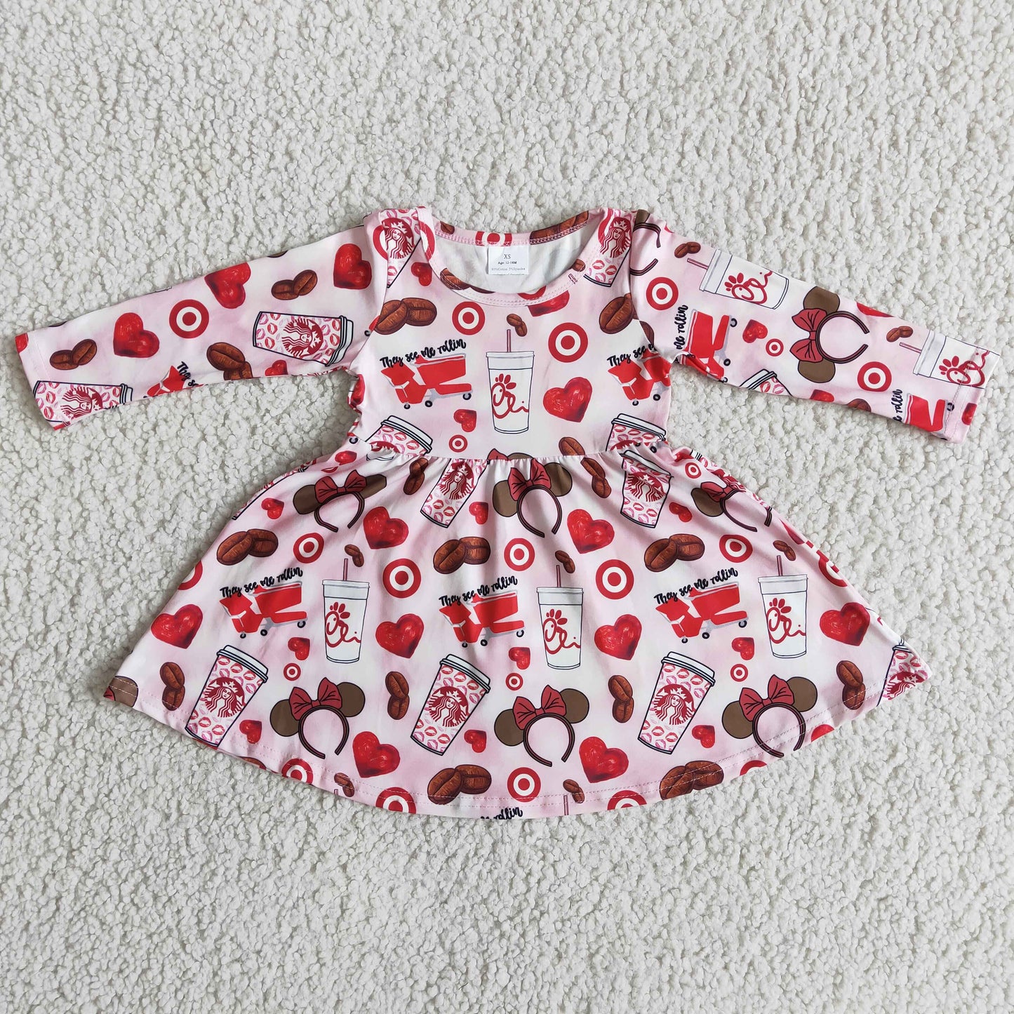 6 B5-14 baby girl Valentine's Day  Love Girl Dresses-promotion 2023.12.9