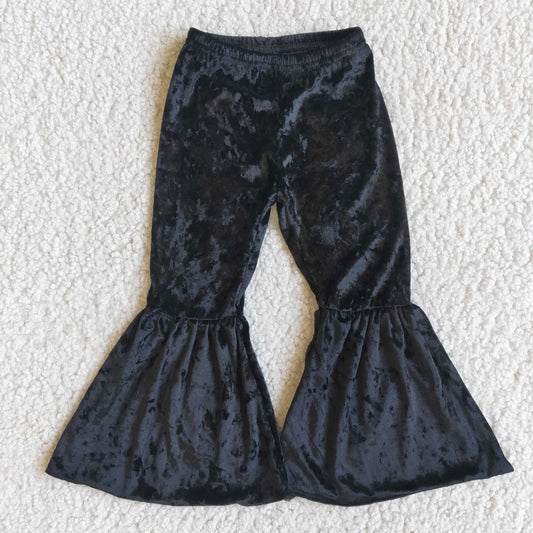 Black Golden Velvet Pants