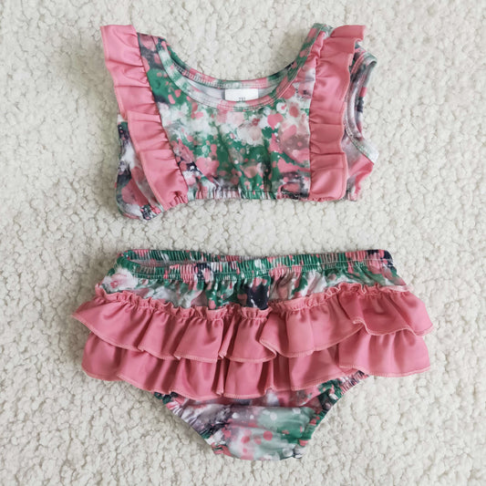 Pink Ruffle Girl Swimsuit E9-20