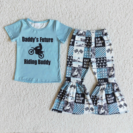 Daddy's Future Riding Buddy tops bottoms sets E8-18