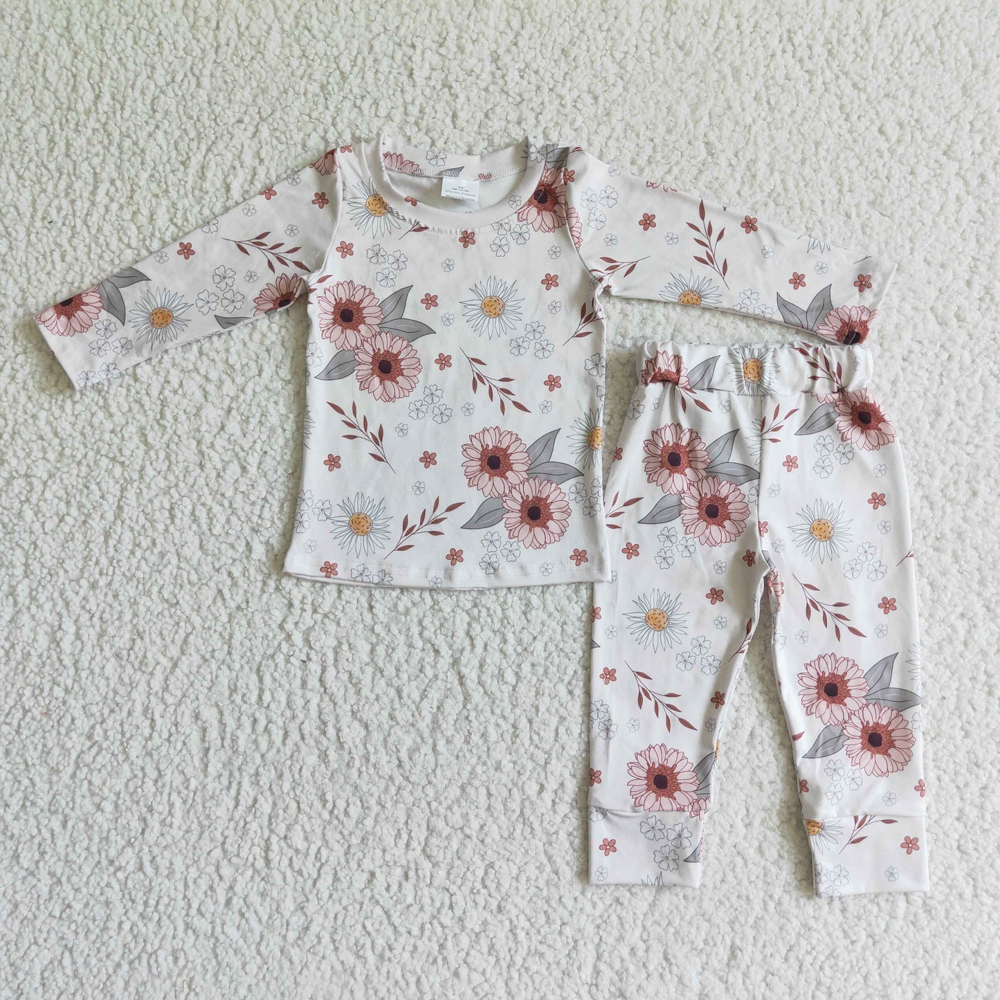 Sunflower long sleeve T-shirt pajamas set