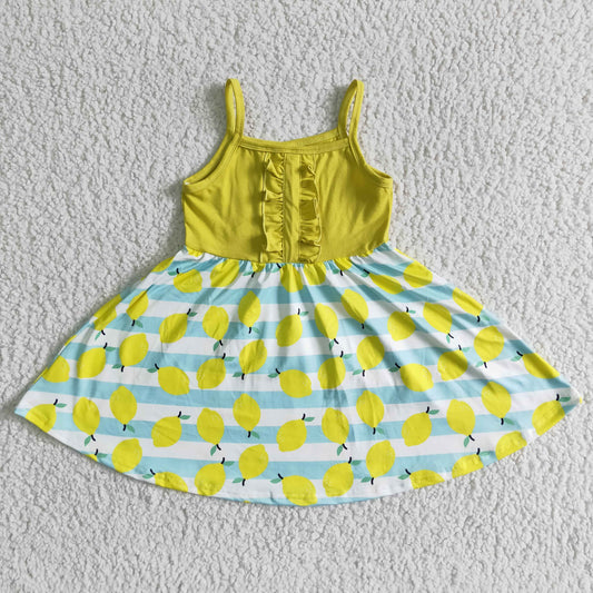 Lemon green Girl Dresses