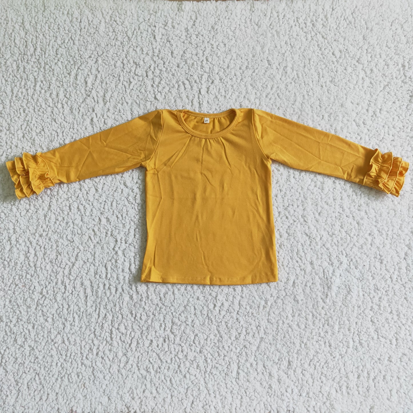 Yellow long sleeve T-shirt