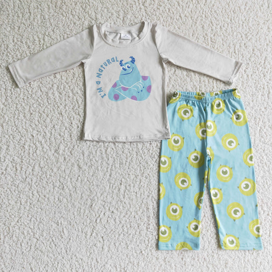 cartoon boy long pants set