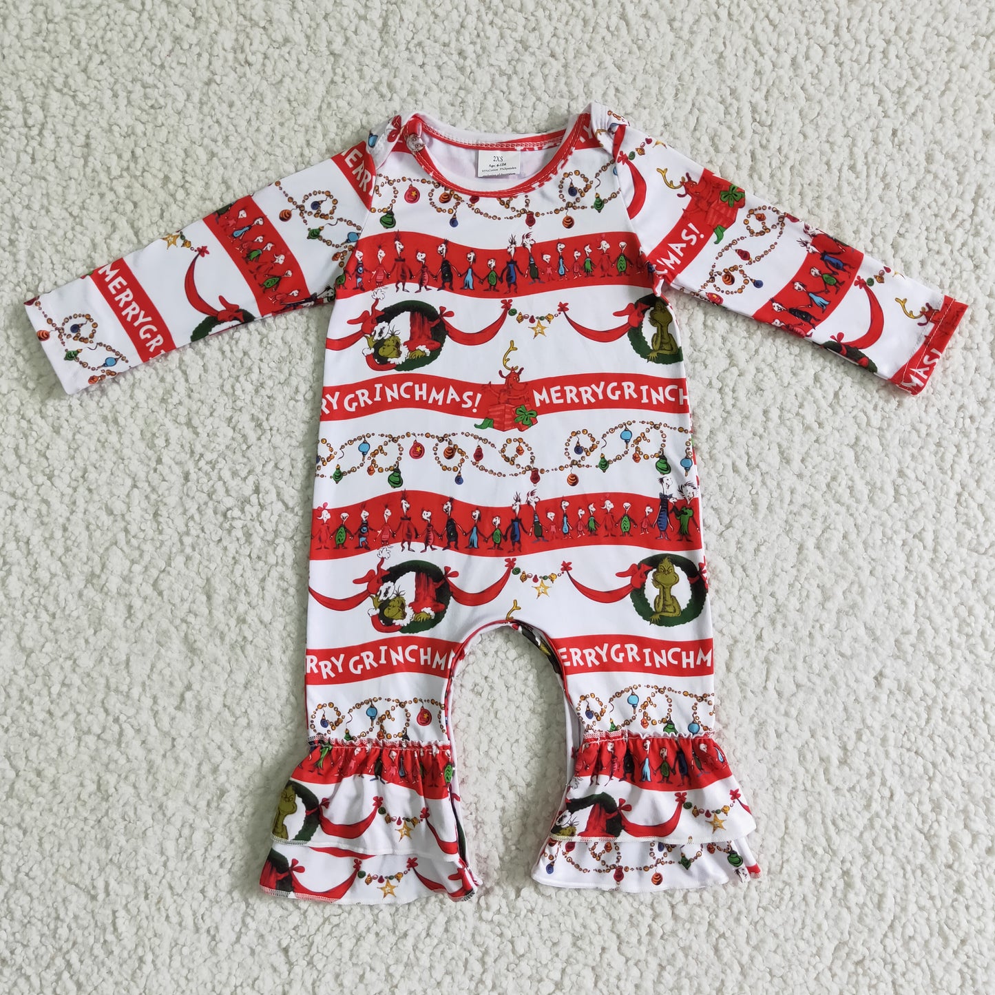 Christmas cartoon girl Romper-preorder