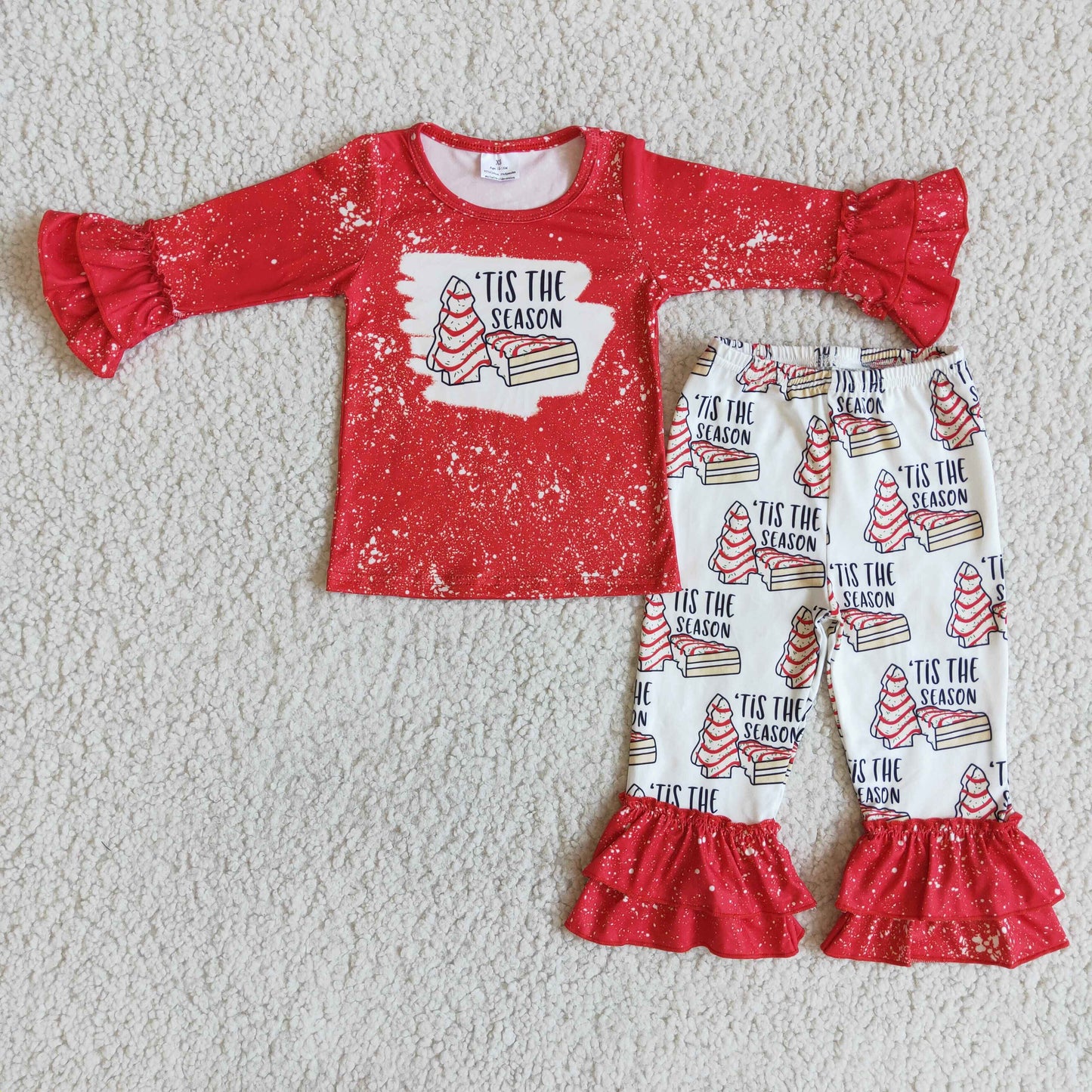 RED CAKE RUFFLE SET