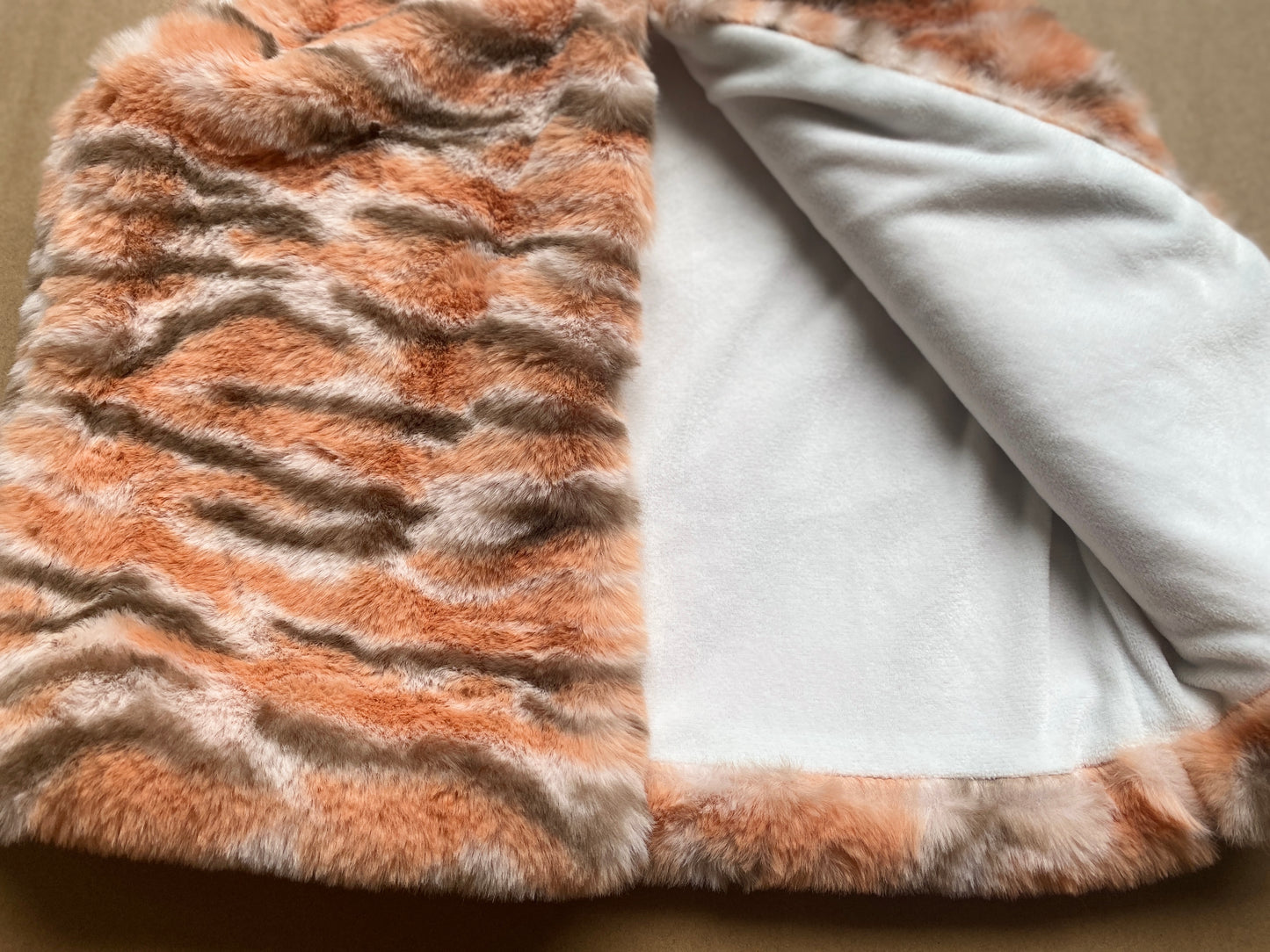 Tiger Print Plush Vest