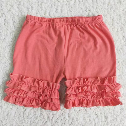 pink ruffle shorts