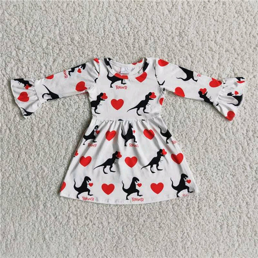 Valentine's Day love dinos dresses