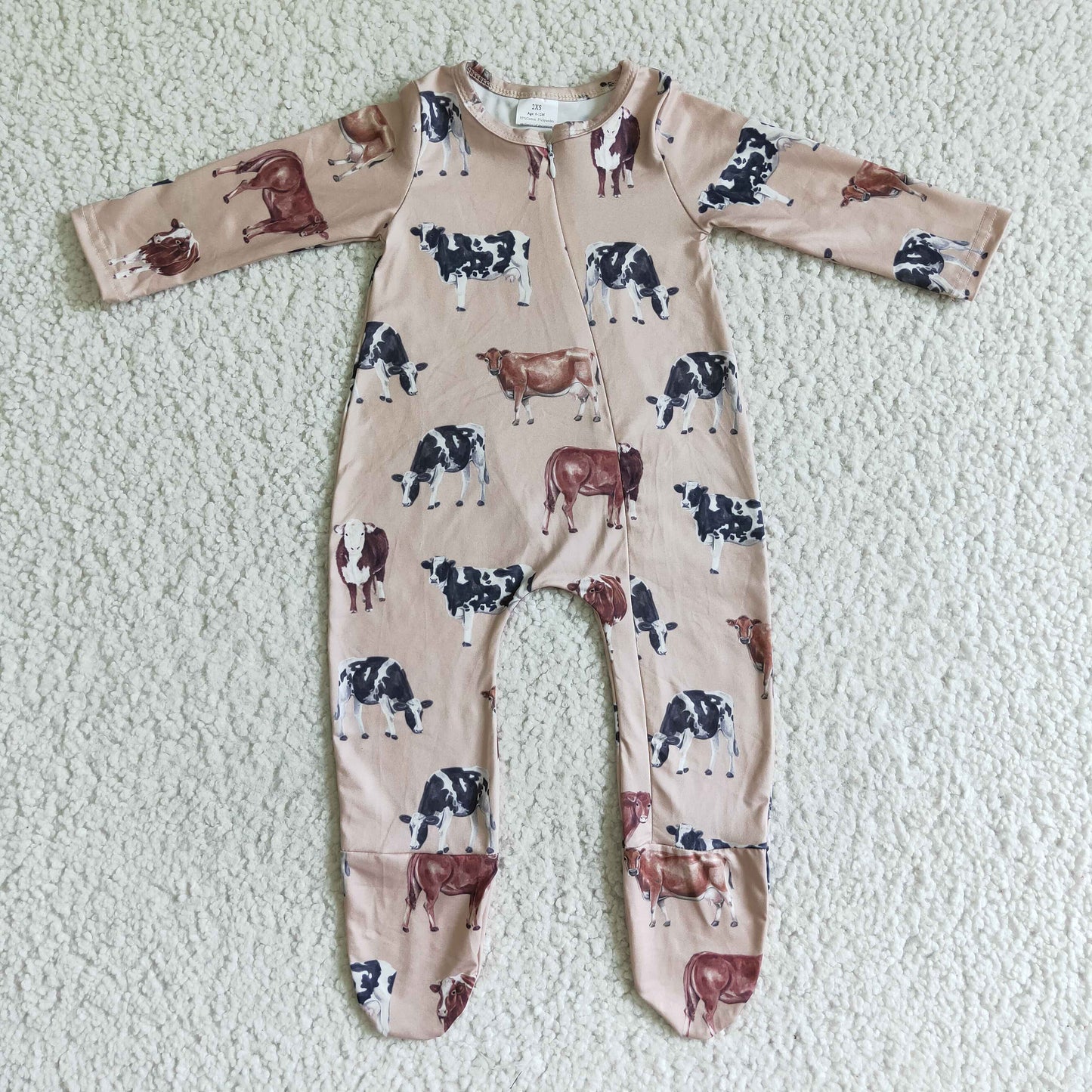 Cow Long Sleeve romper