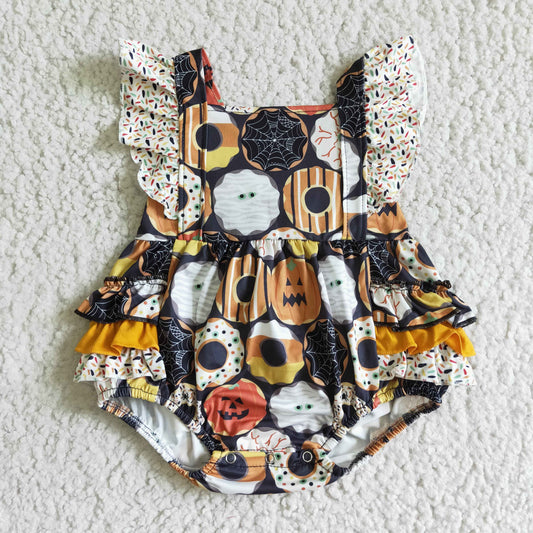 Halloween Pumpkin bubble Romper SR0079