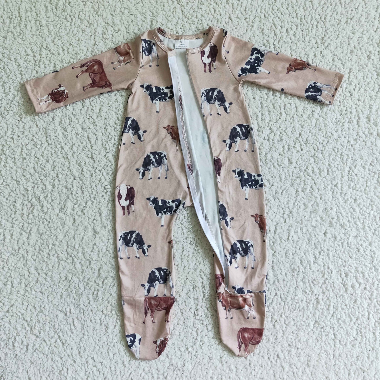 Cow Long Sleeve romper