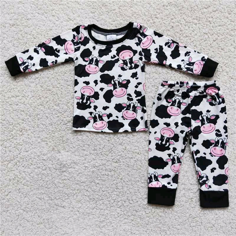 Cow Print Pajamas Set