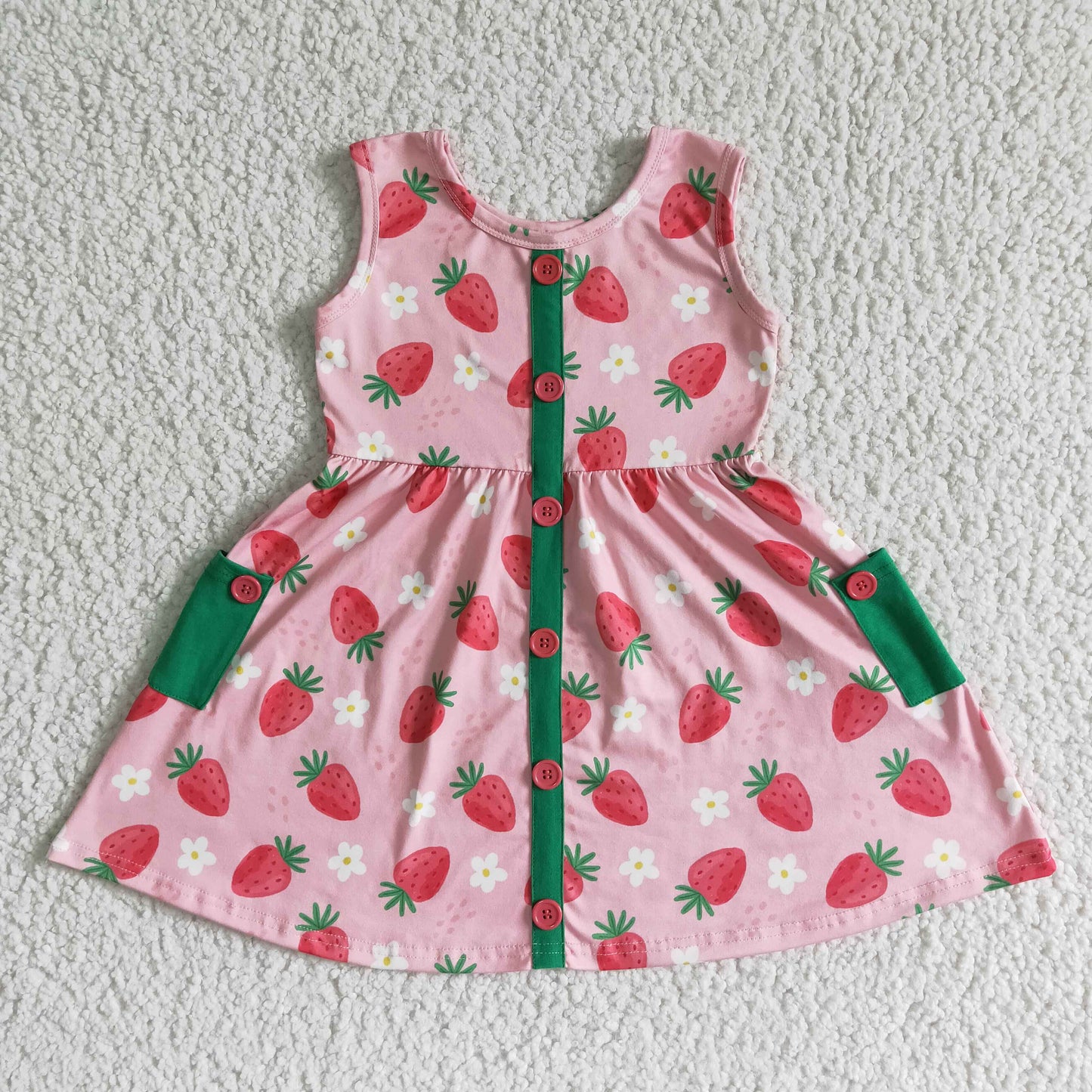 Strawberry sleeveless Dresses