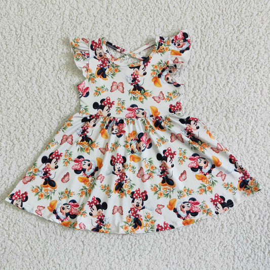 cartoon flutter sleeve Dresses