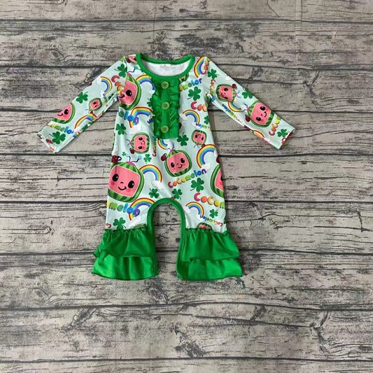 Cartoon green girl romper