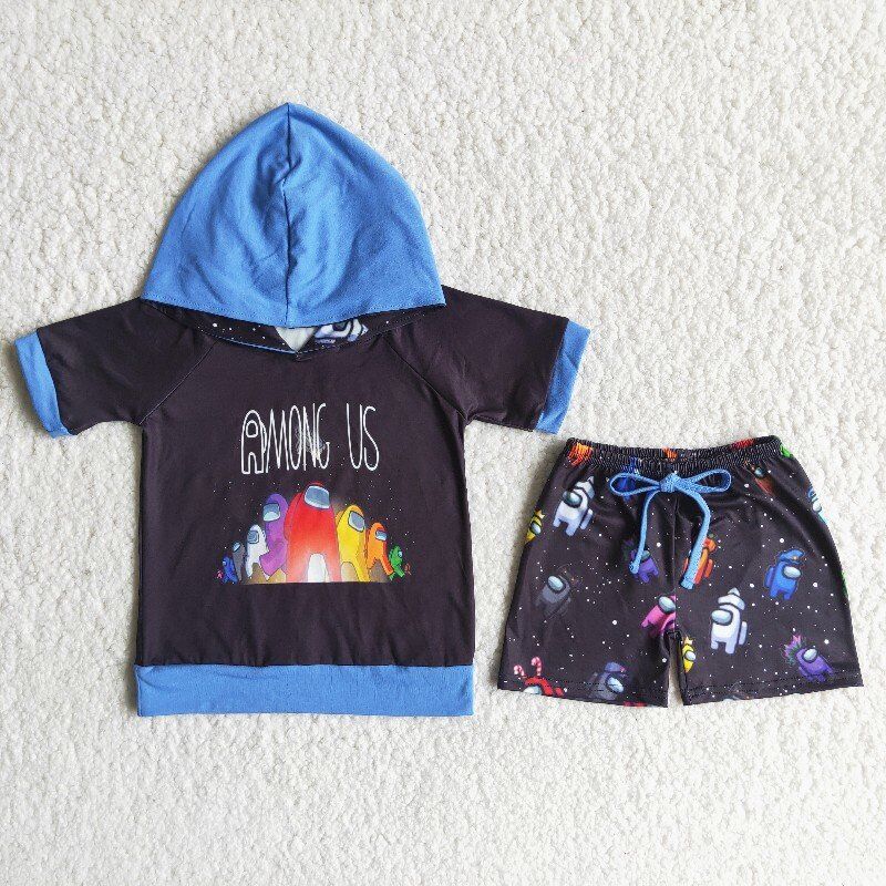 Among us Hoodie shorts Set