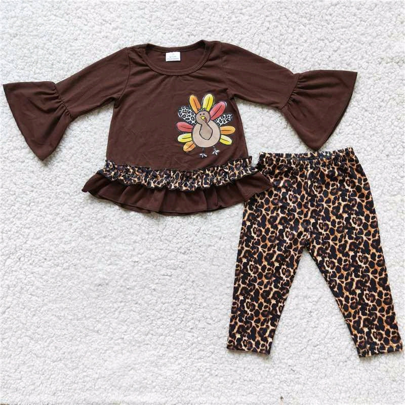 6 A8-12 Thanksgiving Turkey Girl brown suits-promotion 2023.10.23