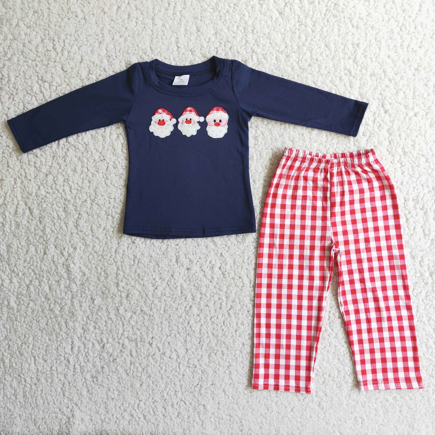 Santa Claus embroidery  pajamas outfit