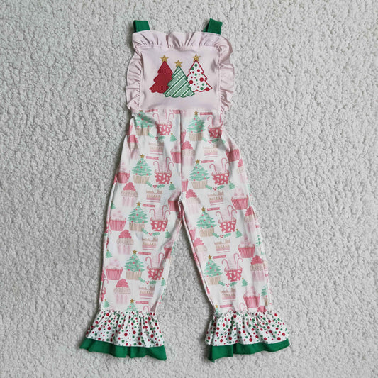 CHRISTMAS TREE  RUFFLE ROMPER