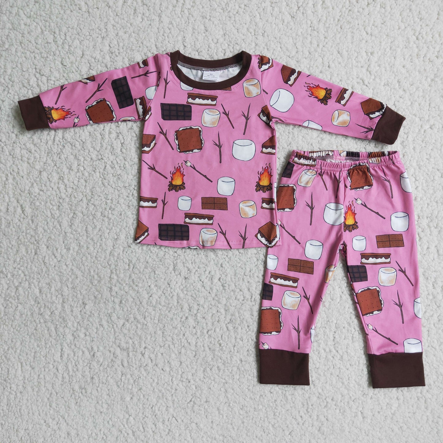 BRANCH CHOCOLATE PINK PAJAMAS OUTFIT