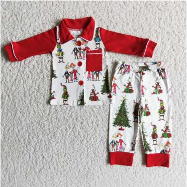 Christmas boy pajamas outfit