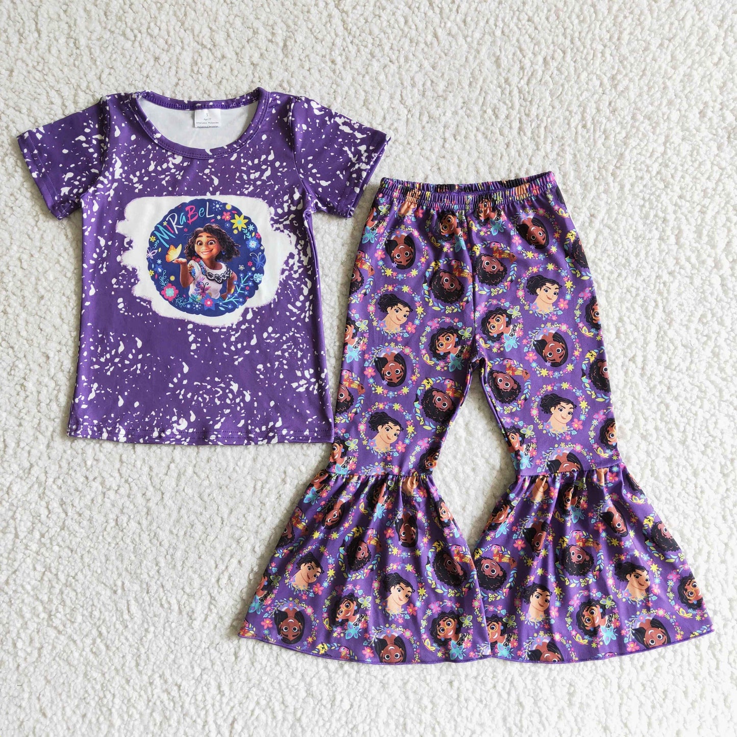 Encanto purple T-shirt bell bottoms sets GSPO0043