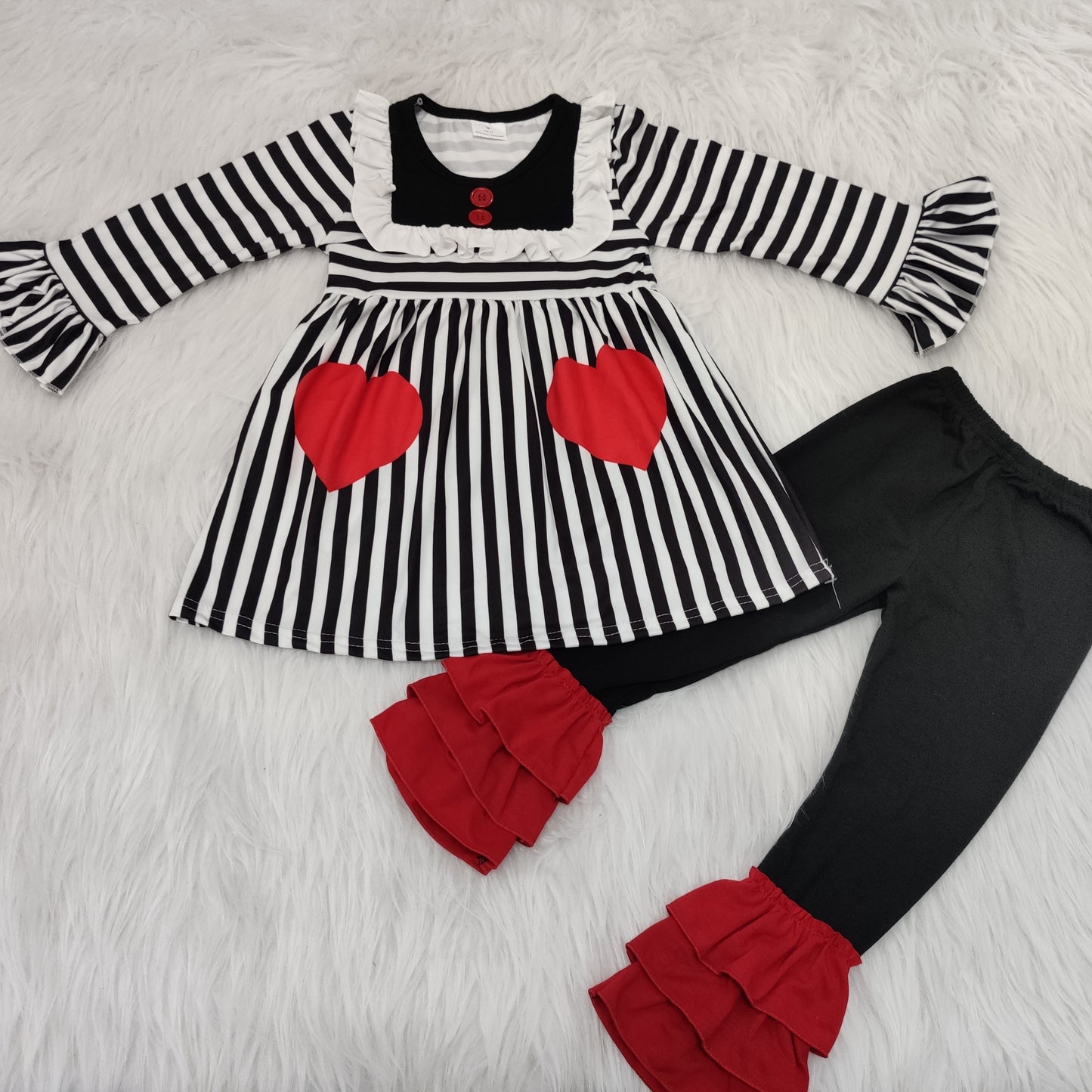 Valentine's Day Love Ruffle Outfit