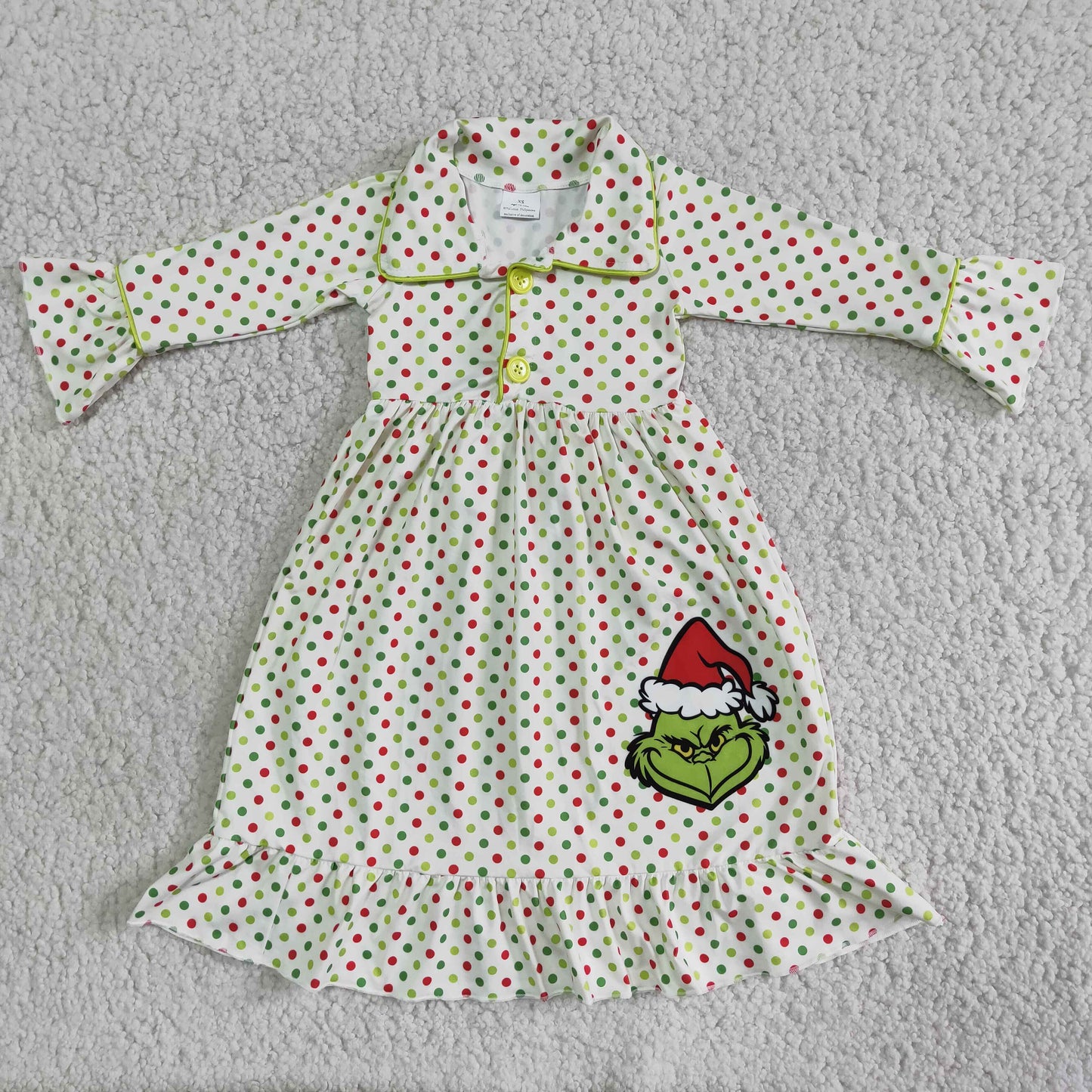 Xmas Cartoon polka dots Dress 6 B3-23